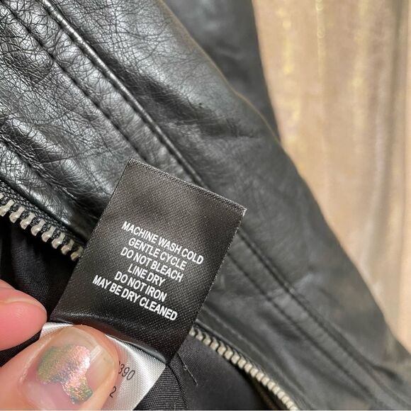 Torrid Black Gray Mixed Media Faux Leather Hooded Moto Jacket, 1X 14/16 - Picture 12 of 13